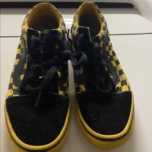 Yellow and black Vans
